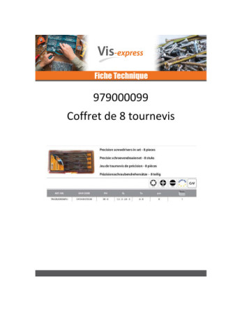 JEU 8 Tournevis précision PH-SL-TX