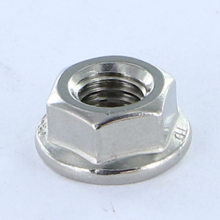 1 x Ecrou hexagonale Inox A2 Embase lisse M8