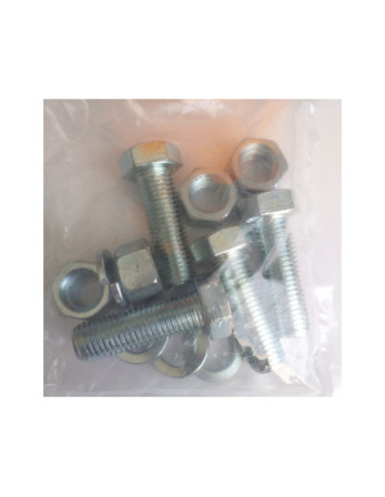 Sachet 4 Vis métaux Tête hexagonale TH M16X50 4 Ecrou 4 Rondelle Grower