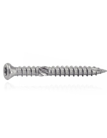 Vis terrasse Double filet Tête fraisée TF TORX T15 4X40 Inox A4 T17