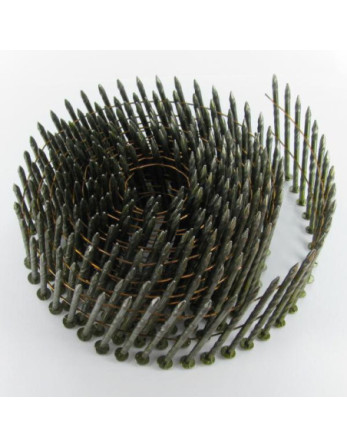 Vendues en rouleau de 250 Pointes Acier brut TORS Tête plate 2.5X60