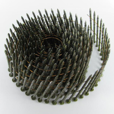 1 x Vendues en rouleau de 250 Pointes Acier brut TORS Tête plate 2.5X60
