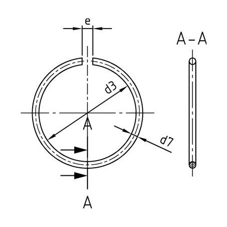 1 x Bague de butée pour arbre de diamètre 40 Inox A1