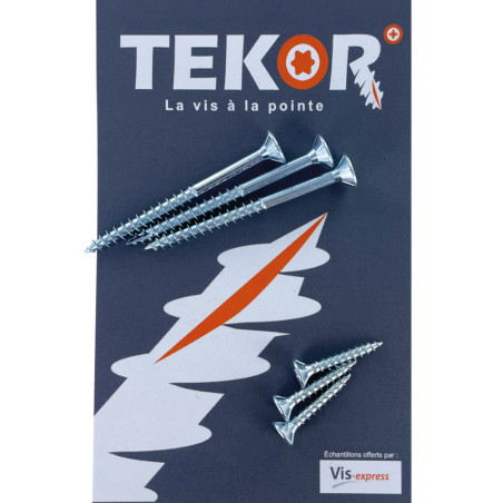 1 x Sachet ECHANTLLONS Vis bois TEKOR