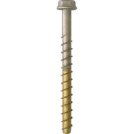 1 x Vis Béton Bimétal Inox A4 Acier brut Tête hexagonale TH 10X120