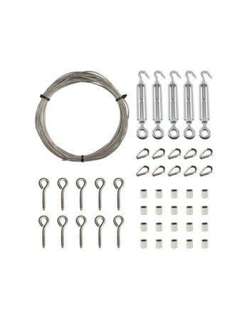 Kit 30 mètres de cable inox diamètre 2