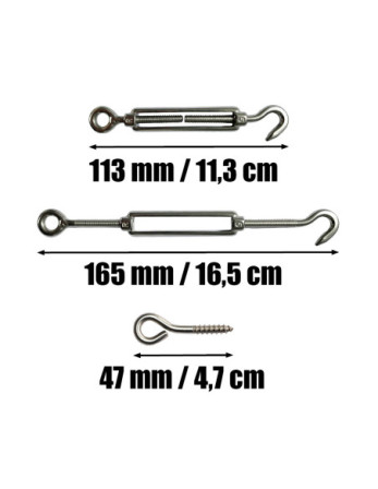Kit 30 mètres de cable inox diamètre 2