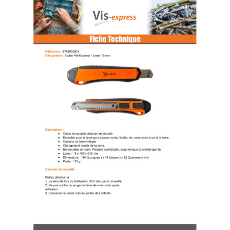 1 x CUTTER VIS-EXPRESS