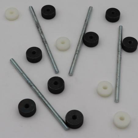1 x KIT Filet M6X130 Acier zingué Avec Ecrou