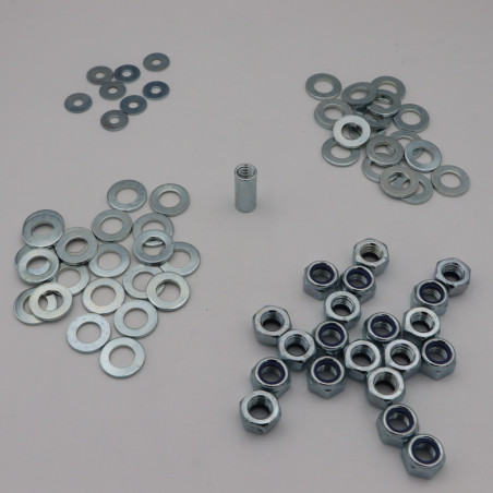 1 x KIT Manchons Ecrous Rondelles Acier zingué