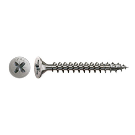 1 x Spax Vis bois Tête fraisée Pozi N°1 3.5X40 Filetage total 4CUT Inox A2