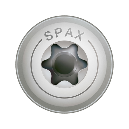 1 x Spax Vis charpente tête disque Inox A2 6X60 Filetage total TORX T30