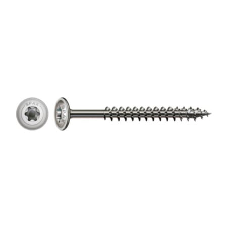 1 x Spax Vis charpente tête disque Inox A2 8X120 Filetage total TORX T40