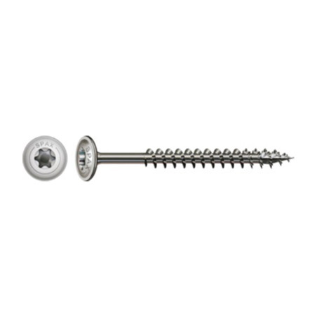 1 x Spax Vis charpente tête disque Inox A2 8X180 Filetée sur 80 TORX T40