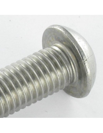 Vis métaux Inox A2 BHC (Tête Bombée Hexagonal creux) M8X30 Filetage total Clé de 5 HC5
