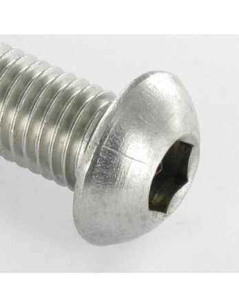 Vis métaux Inox A2 BHC (Tête Bombée Hexagonal creux) M5X35 Filetage total Clé de 3 HC3