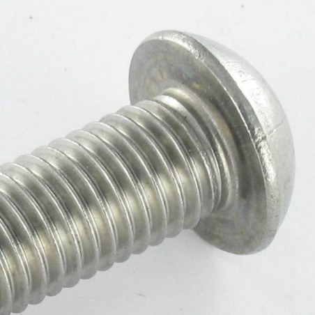 1 x Vis métaux Inox A2 BHC (Tête Bombée Hexagonal creux) M8X12 Filetage total Clé de 5 HC5