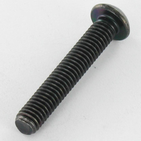 1 x Vis métaux Inox A2 Noir BHC (Tête Bombée Hexagonal creux) M8X20 Filetage total Clé de 5 HC5
