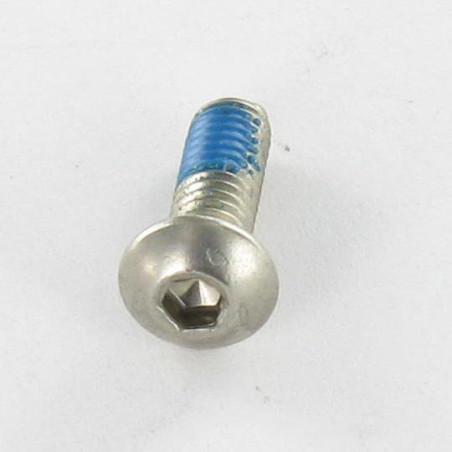 1 x Vis métaux Inox A2 BHC (Tête Bombée Hexagonal creux) M4X12 Clé de 2.5 HC2.5 Filetage total Frein filet