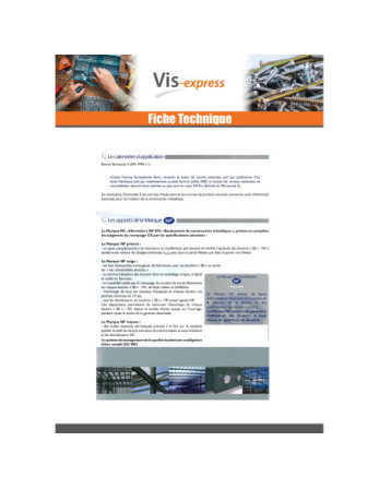 Boulon (vendu avec Ecrou) Tête hexagonale TH M18X70 Classe 8.8 SB Acier zingué