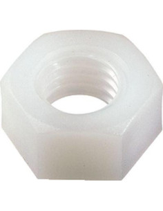 Ecrou nylon naturel Hexagonal HU M20