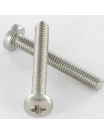 Vis métaux tête cylindrique bombée large Pozi N°3 M6X16 Inox A4