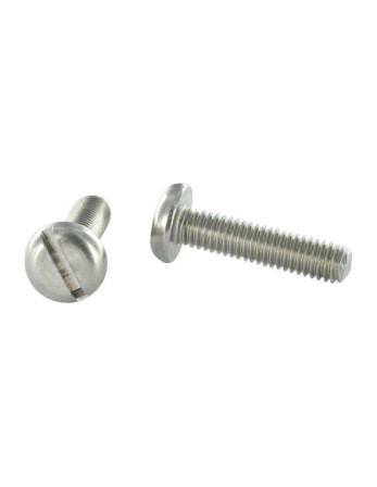 Vis métaux Tête cylindrique large TCL Fendue M6X30 Inox A4
