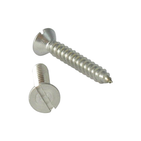 1 x VBA Vis bois agglo Tête fraisée Fendue 4X25 Inox A2