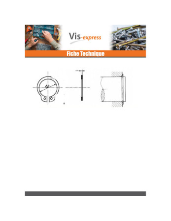 Circlip Extèrieur Inox Sur arbre Diamètre 12