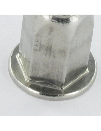 Ecrou A sertir Inox Tête plate Hexagonal M8X18 INPTH 30