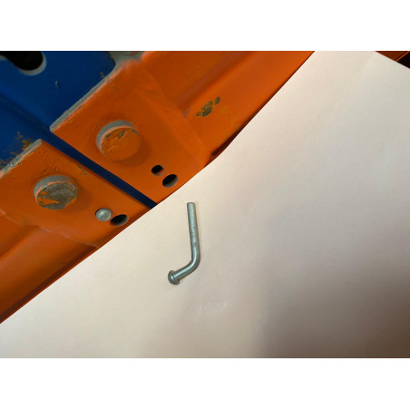 1 x Goupille de sécurité pour rack et rayonnage Tête ronde TR 6X45 Acier zingué