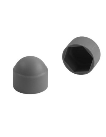 Cache Ecrou ou cache tête vis Tête hexagonale TH M4 Polyéthylène Gris Sur plat 7