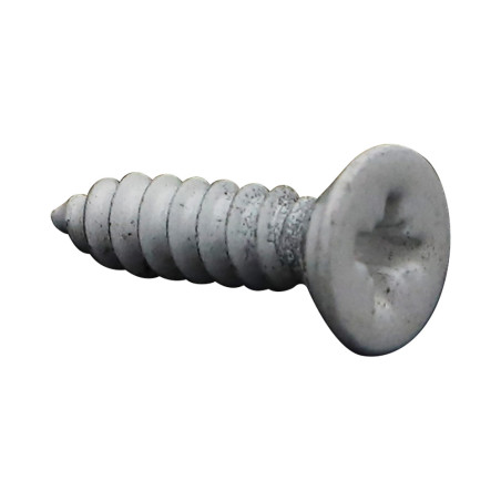 1 x Vis tôle Inox A2 Tête fraisée Pozi 4.8X19 Laqué blanc RAL9016 blanc signalisation