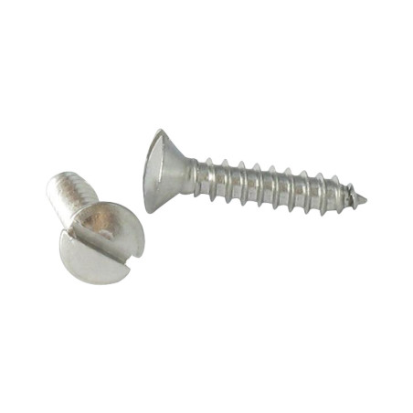 1 x Vis tôle Inox A2 Tête fraisée bombée TFB Fendue 6.3X25