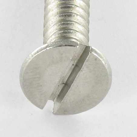 1 x Vis tôle Inox A2 Tête fraisée Fendue 4.8X25