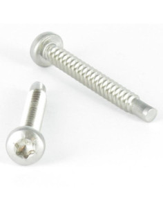 Vis tôle tête cylindrique bombée large 4.2X35 Inox A2...