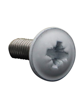 Vis métaux Poelier Pozi M6X16 Inox A2 Laqué blanc RAL9016 blanc signalisation