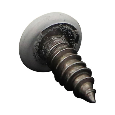 1 x Vis tôle tête cylindrique bombée large 4.2X13 Inox A2 TORX T20 RAL9010 blanc pur