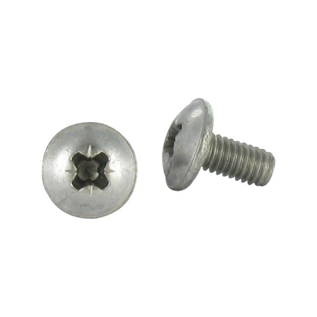 1 x Vis métaux Poelier Pozi M6X16 Inox A2 Noir RAL9005 noir foncé