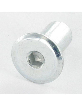 Combifix Ecrou relieur Tête plate Diamètre de tête: 15 Diamètre du corps 9 Longueur sous tête 15 M6 Clé de 4 HC4