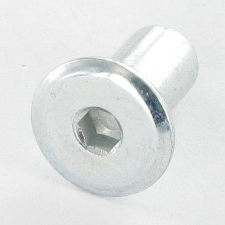 1 x Combifix Ecrou relieur Tête plate Diamètre de tête: 15 Diamètre du corps 9 Longueur sous tête 15 M6 Clé de 4 HC4