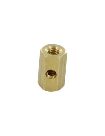 BORNES Laiton Hexagonal 7X12 Percée et taraudée M4/P70 PLAT