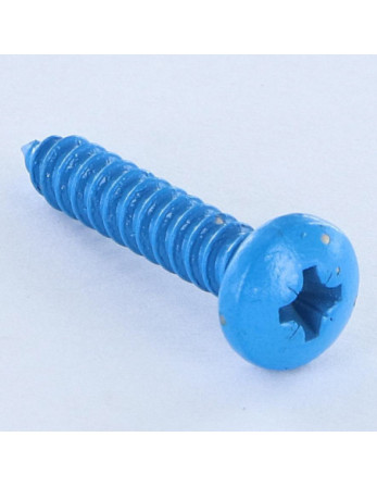 Vis tôle Inox A2 tête cylindrique bombée large Pozi 4.8X25 Bleu RAL5012