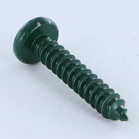 1 x Vis tôle Inox A2 tête cylindrique bombée large Pozi 4.8X25 Vert RAL6005 vert mousse