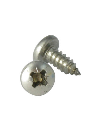 Vis tôle Inox A2 tête cylindrique bombée large Pozi 2.9X6.4