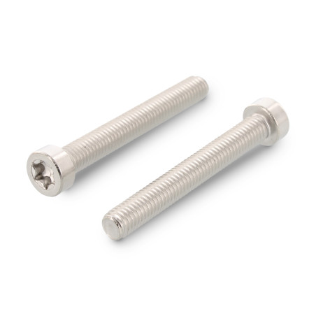 1 x Vis métaux Tête cylindrique TC Basse T6 M2X4 Filetage total Inox A2 microvis