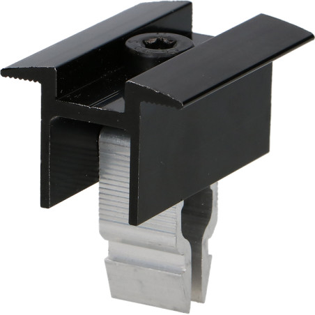 1 x PINCE Fixation SOLAIRE 30X55 Aluminium Noir IN