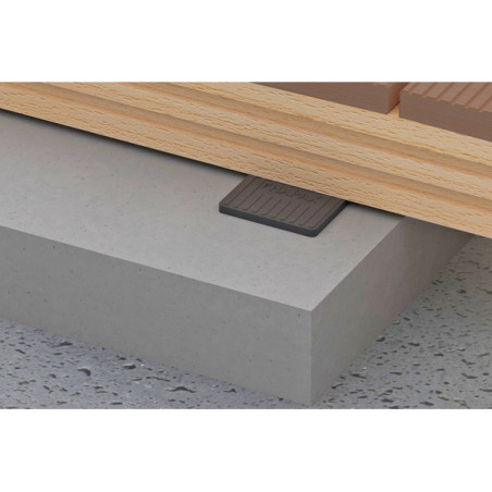 1 x Lot de 60 Tampons de protection de lambourde 100X100X3 EPDM