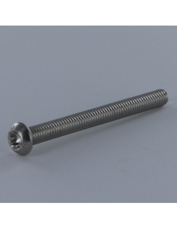 Vis métaux Tête Bombée TORX T8 M2.5X5 Filetage total Inox A2 microvis