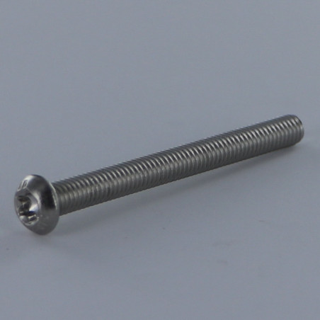 1 x Vis métaux Tête Bombée TORX T40 M8X65 Filetage total Inox A2
